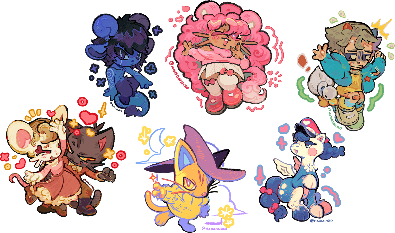 ☆ MiNi -- available in block style; this type of commission is a small, simplified, page-doll version of your oc